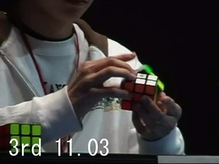 Rubik's Cube 3x3 avg of 5: 10.83 seconds World Record (former) Yumu Tabuchi