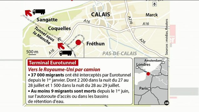 Migrants : les nouvelles mesures de sécurité autour d'Eurotunnel peuvent-elles désengorger Calais ?