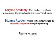 Why Join Business Analytics Courses At Edzyme Academy?