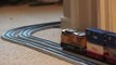 HO scale Union Pacific stack trains meet