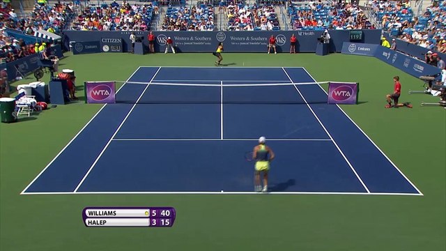 TENNIS: WTA Cincinnati: Williams bt Halep (6-3 7-6)