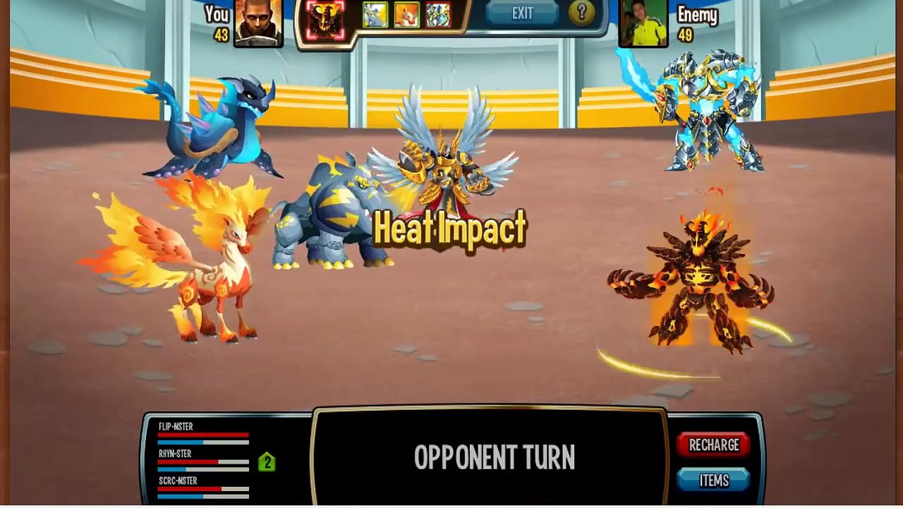 Monster Legends -vs 3 legendary monsters level 100