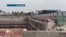 Everything collapsed at a government-funded construction site in China — a worker captured it on camera.