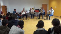 Orchestre en Fête 2015 : le quintette de cuivres de l'ODB à l'école Alsace (Dijon)
