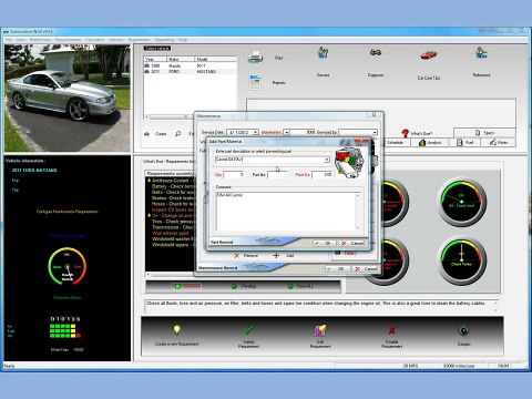 Automotive Wolf Car Maintenance Software - Configure Car Maintenance Schedule Demo
