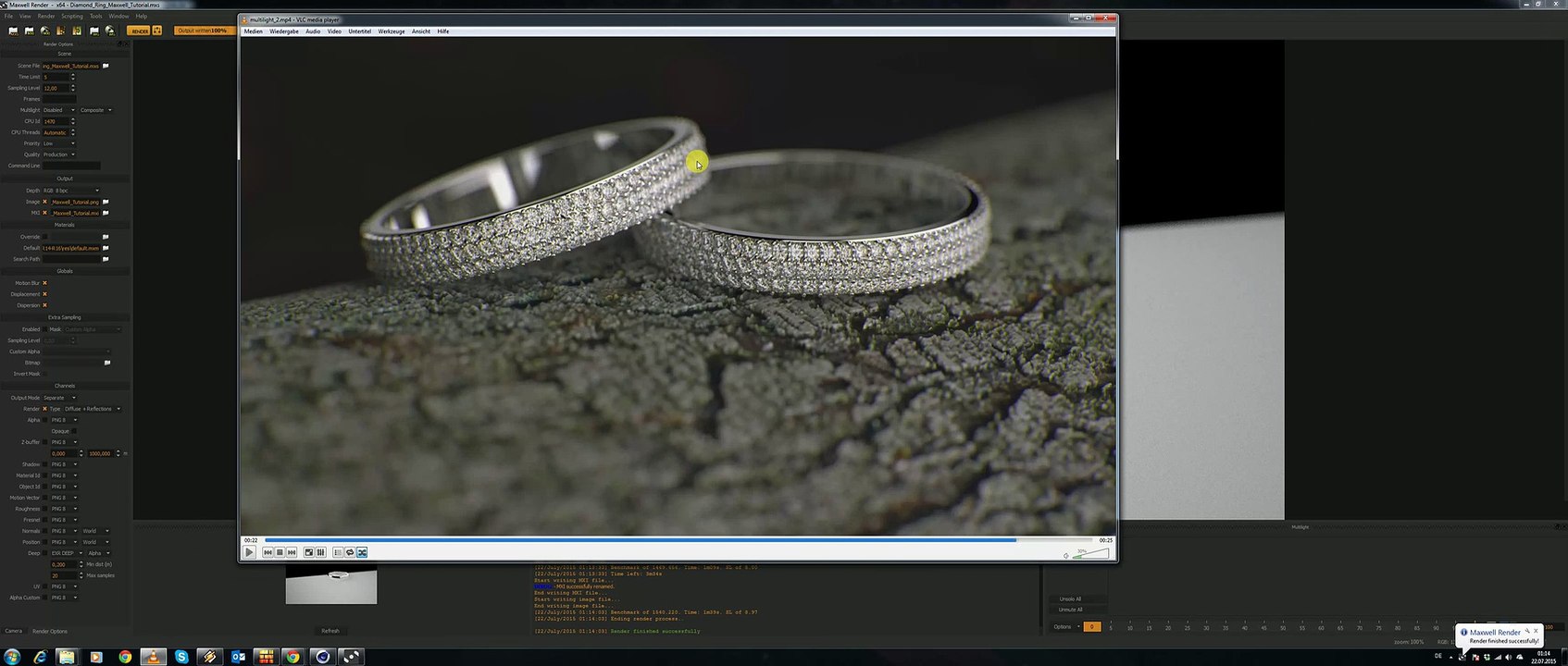 CGI Rendering HD: Jewelery / Product Shot Lighting in Maxwell for C4D by Curse Studio - Part II