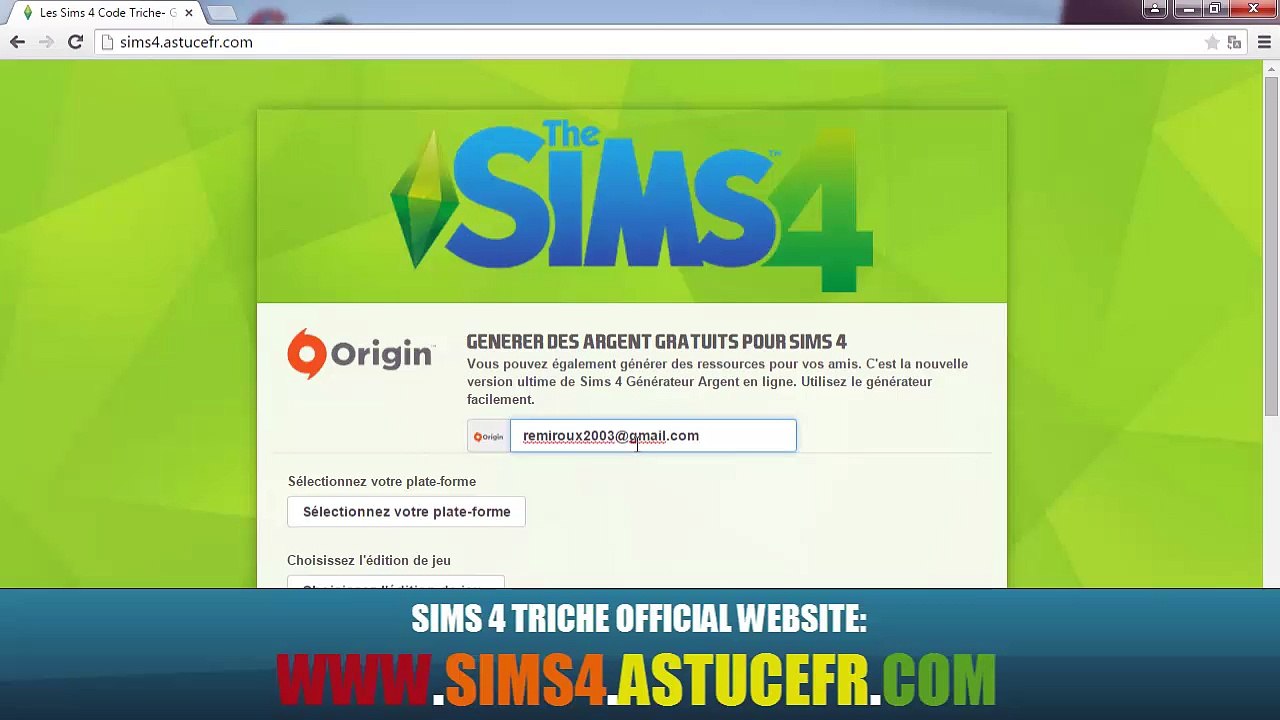 Triche sims 4 argent