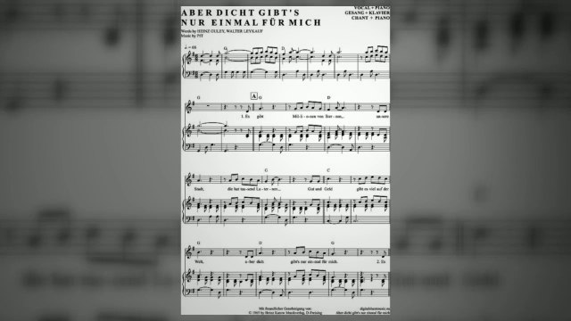 Noten bei notendownload - Aber dich gibt's nur einmal für mich (Semino Rossi)