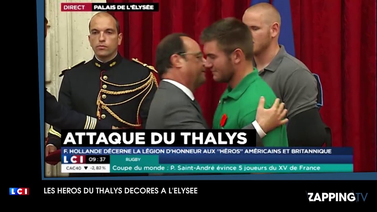 Attaque dans un Thalys : Les héros décorés de la Légion d'honneur par François Hollande !
