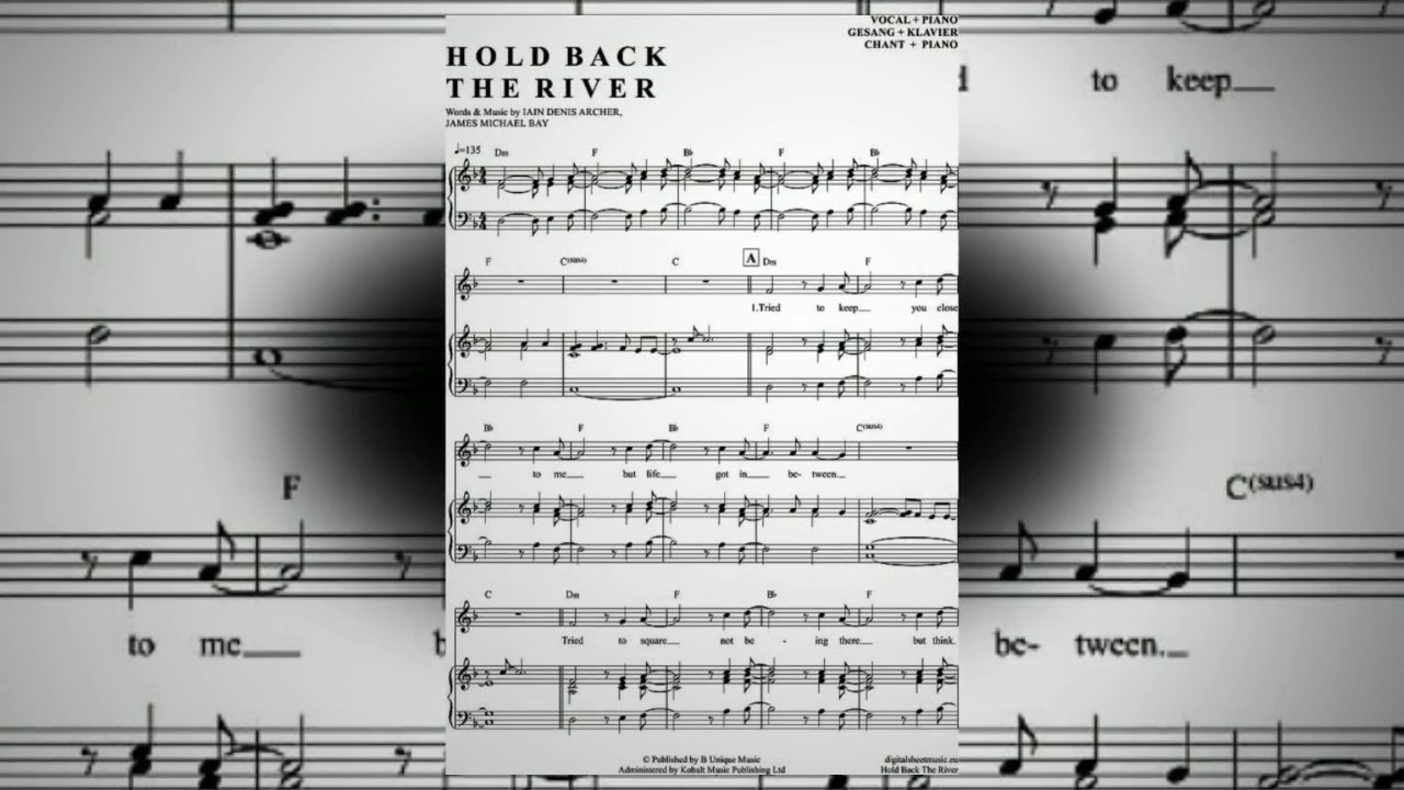 Noten bei notendownload - Hold back the river (James Bay)