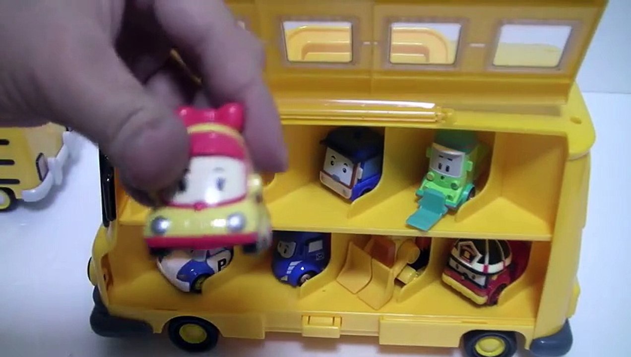 로보카폴리 스쿨버스 장난감 Robocar Poli Pororo Car Carrier Toys Робокар Поли Игрушки Мультфильмы про машинки 뽀로로