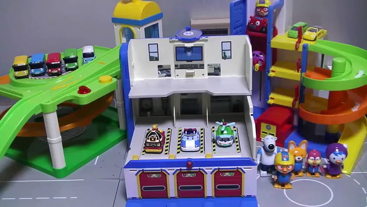 타요 뽀로로 주차장 로보카폴리 구조본부 장난감 Robocar Poli Tayo The Little Bus Pororo Parking Lot Toys