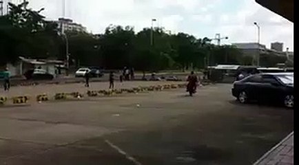 Captan el momento de los disturbios en Abasto Bicentenario de Puerto Ordaz