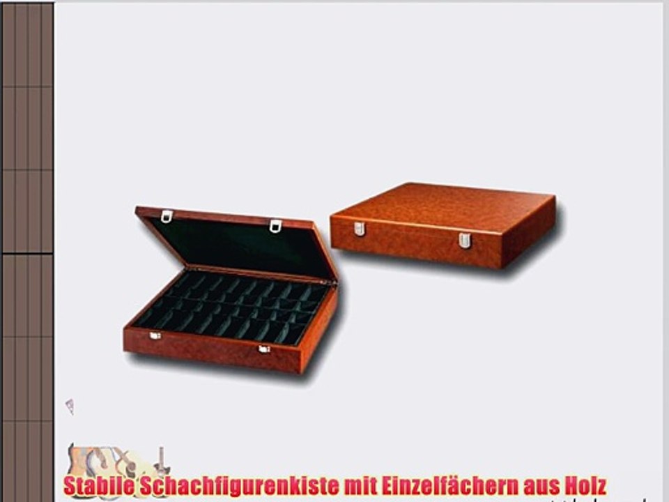 Schachfigurenbox exklusiv Figuren in Einzelf?chern Kiste f?r Schachfiguren Holzkiste - II.