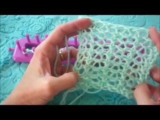 Loom Knitting Waterfall Stitch
