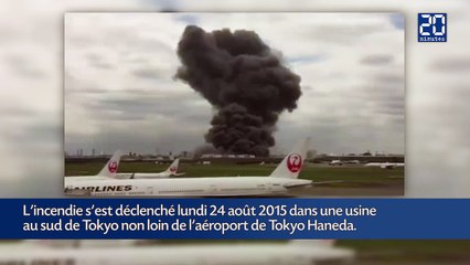 Important incendie dans une usine près de l'aéroport de Tokyo Haneda