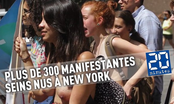 Plus de 300 manifestantes déambulent seins nus à New York
