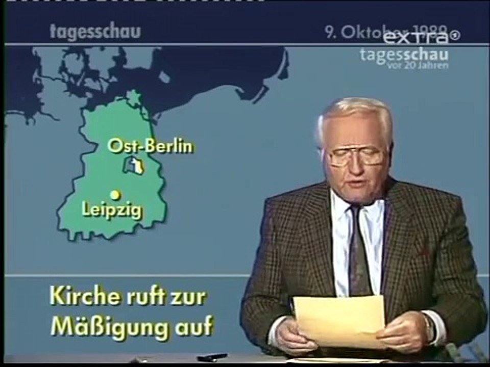 Tagesschau vom 9. Oktober 1989