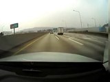 The Shocking Moment, Car's Dashcam Captures Highway Smash