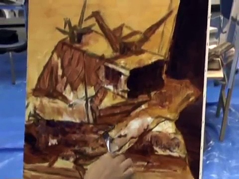 絵画／静物画の描き方（アクリル画）.mov