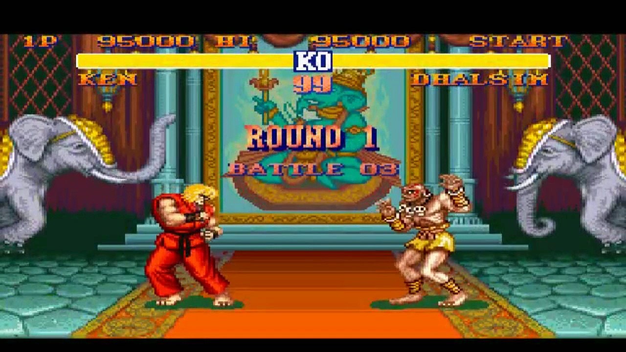 Retro game Super Nintendo Street fighter 2 The world warrior