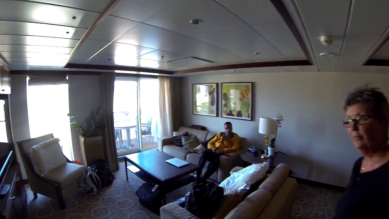 tour of the royal suite room 1609 on the Celebrity Solstice cruise ship