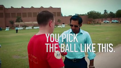 Two Pakistani Cricket Stars Teaching Two American Diplomats How to Play Cricket