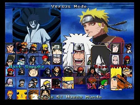 Susanoo Sasuke vs Sage Mode Naruto MUGEN