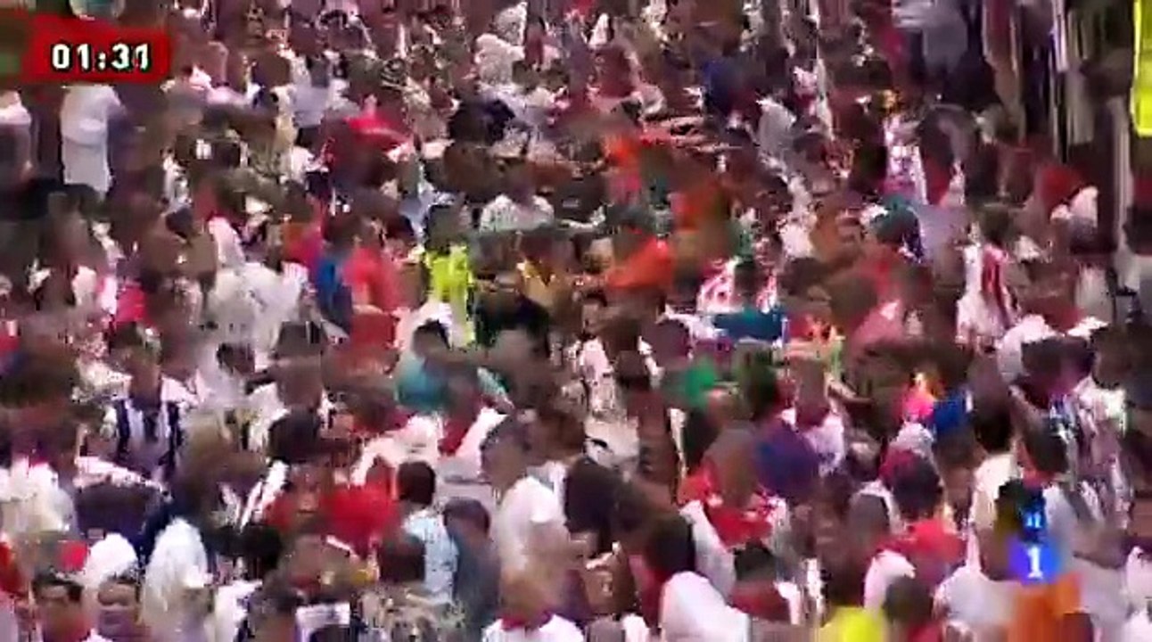 Horror Crush in Pamplona Bull Run 2013 - 23 Injured