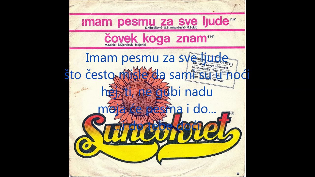 Suncokret -imam pesmu za sve ljude jd