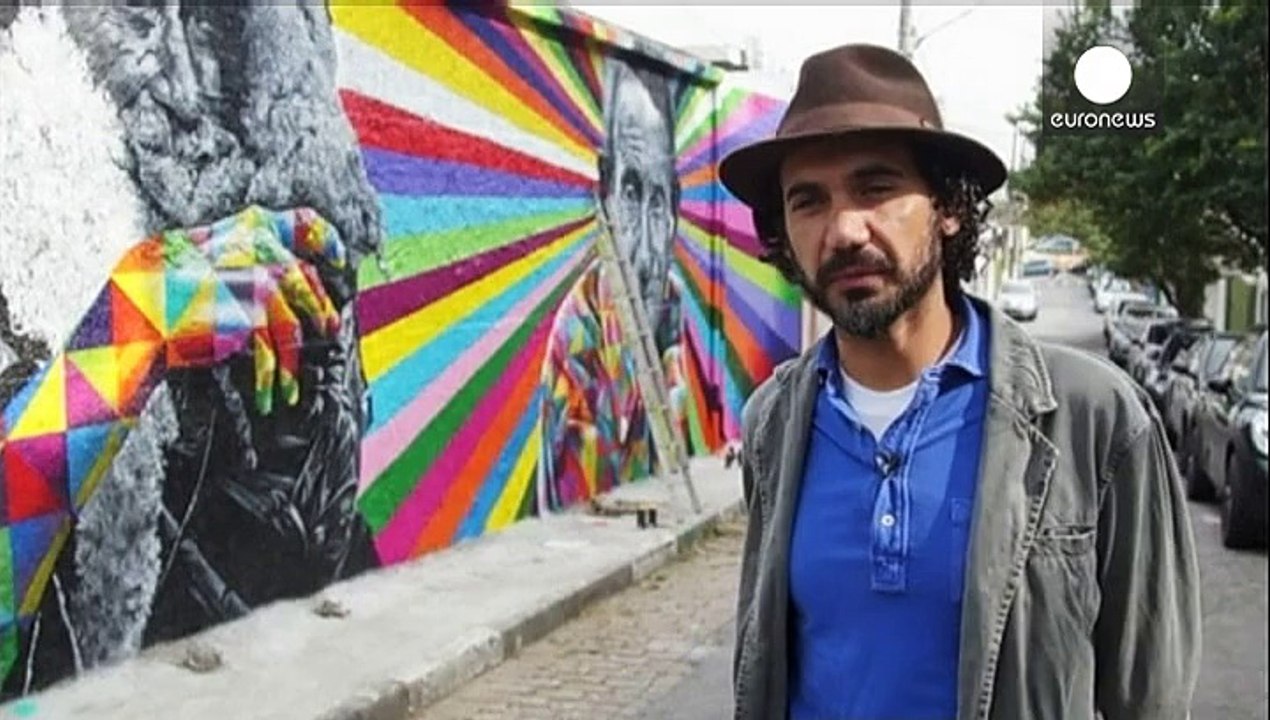 Brasilianische straßenkunst prangert probleme an