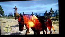 Horses in fire Red Dead Redemption Undead Nightmare Gameplay Ps3 UndeadHorsesCreaturesofapocalypse
