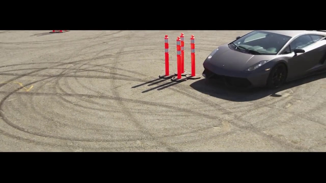 Gymkhana version Ken Block avec une Lamborghini
