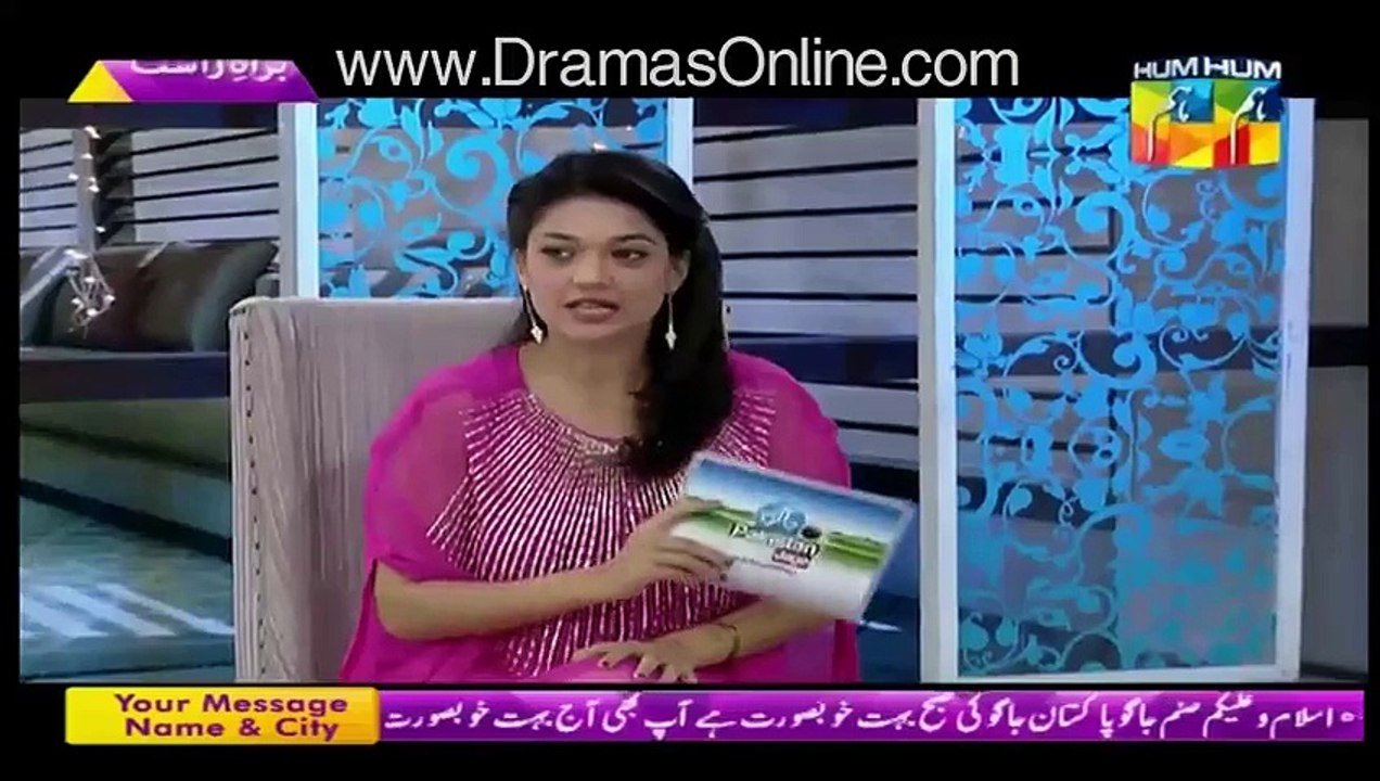 Saba Qamar Shared Her Diet Plan In Live Show - Pakistani Dramas  in HD