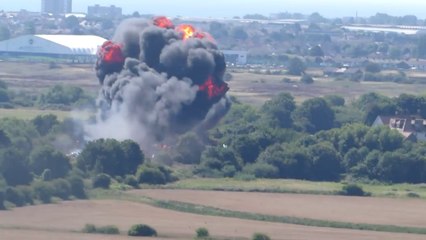 Shoreham Air Show, Sussex - Plane Crash