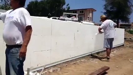 Synthetic stucco finish on Fox Blocks ICF