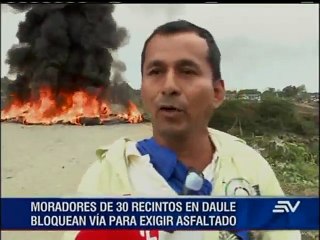 Protestas en Daule por obras