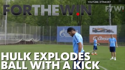 Hulk Explodes Ball with a Kick