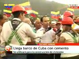Llega a Venezuela primera carga de cemento de Cuba para construcción de viviendas