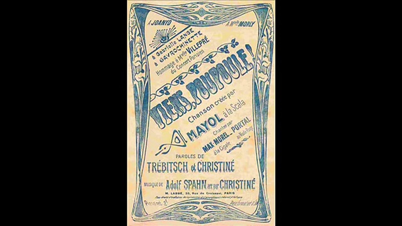 *BELLE ÉPOQUE* Liste de 6 chansons datant d'avant la Première Guerre Mondiale