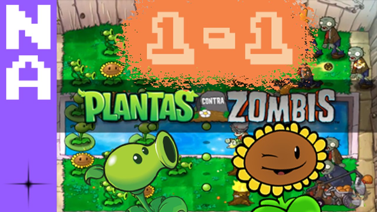 Plantas Vs. Zombis - Gameplay - Nivel 1 - 1