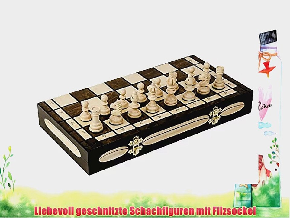 Woodeyland Gro?e Hand gemacht Holz OLYMPIC Schachspiel 35x35 cm