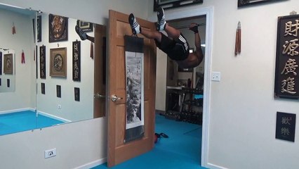 Mystical Kung Fu Training - Front Lever - V Hold - Iron Cross