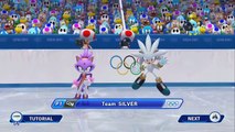 Mario and Sonic at the Sochi 2014 Olympic Winter Games Silver and Blaze Skating figure pairs