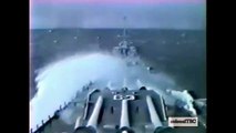 Battleship USS Missouri (BB-63) in heavy seas! - 1980s