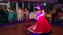 Cute girls dancing on wedding