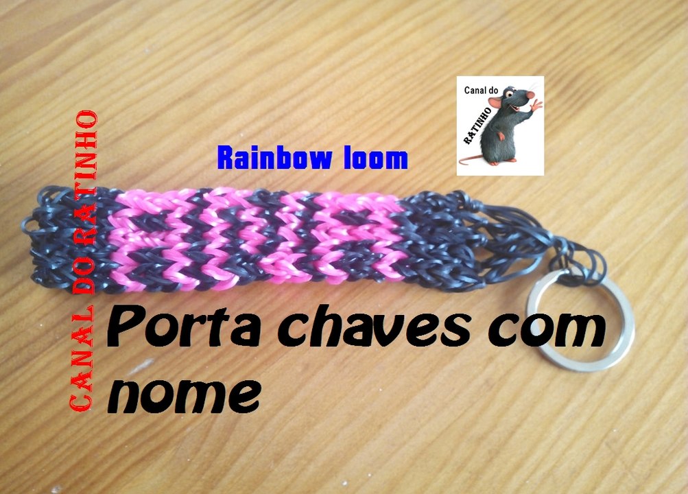 Porta chaves (rainbow loom)