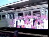 Train défouraillé graffiti tag