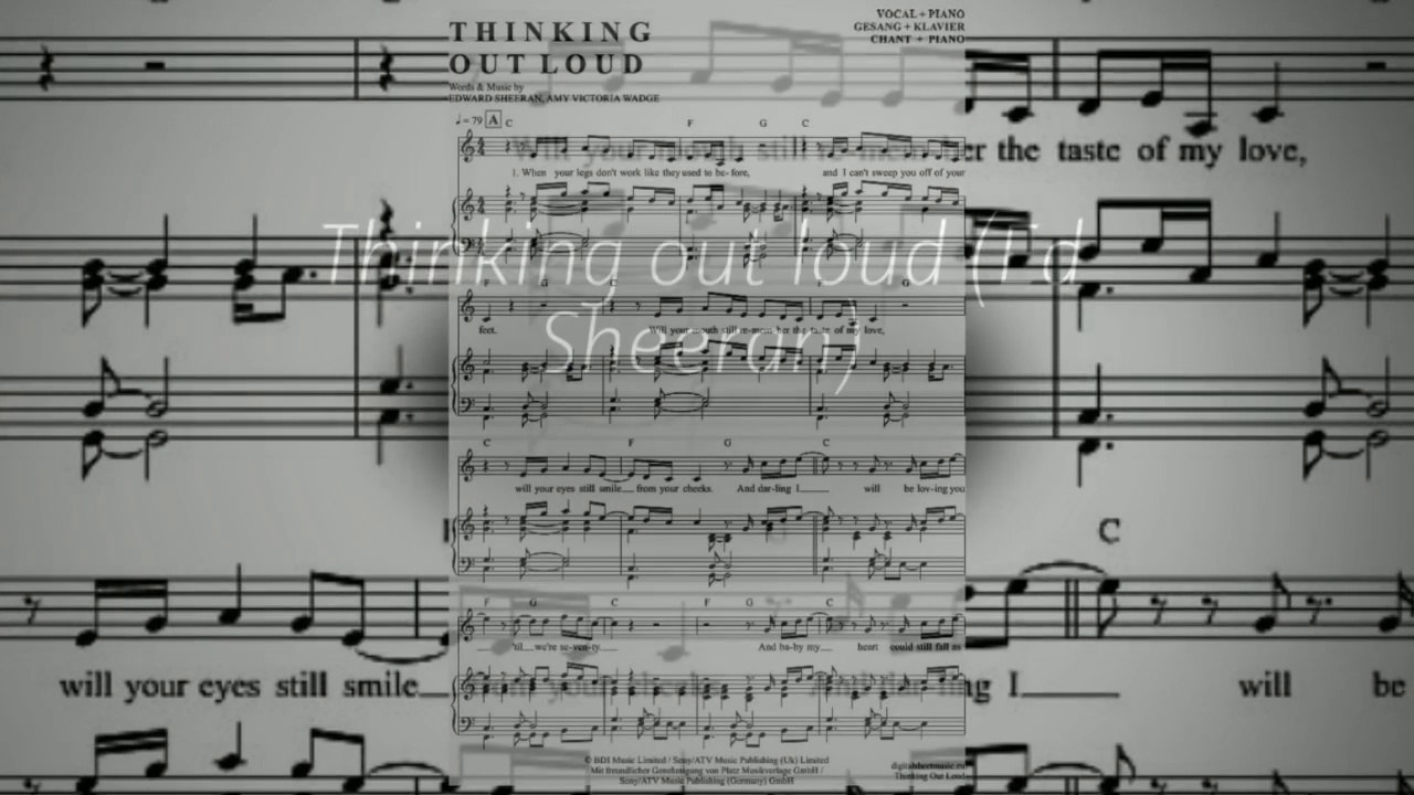 Noten bei notendownload - Thinking out loud (Ed Sheeran)