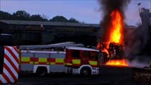 Industrial machinery fire at recycling facility